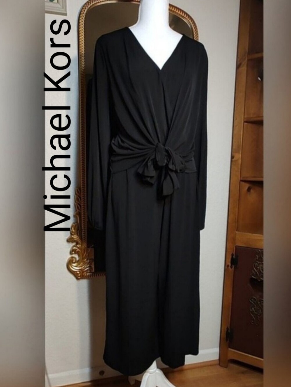 NWT Michael Kors Jumpsuit With Tie Front Retail $155.00